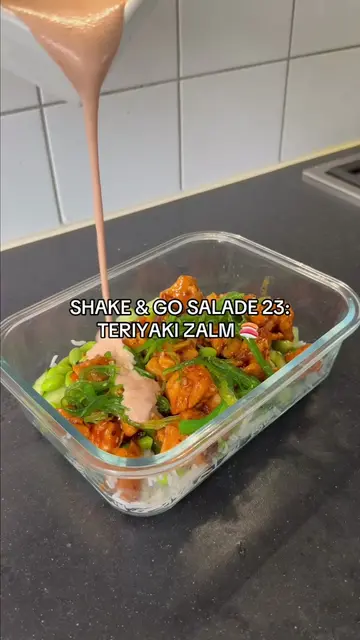 Teriyaki Zalm Salade 🍣🥢 Meer dan 45 gram eiwit, lekker veel vezels en binnen 2