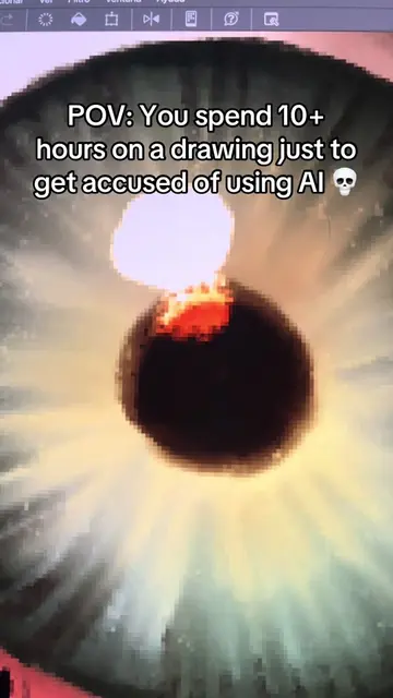 POV: You spend 10+ hours on a drawing just to get accused of using AI 💀 #Digita