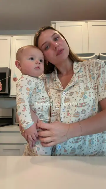 Morning coffee with the birthday boy with a little surprise from auntie lex & un