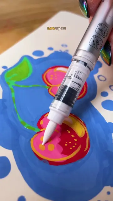 So vibrant 🤩 #acrylicmarkers #markers #artsupplies #TikTokshopbacktoschool #bac