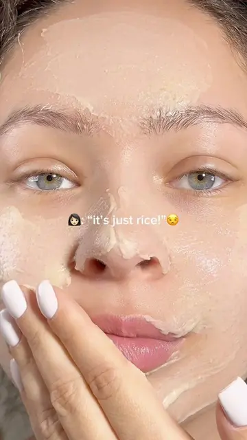 Rice mask always 🤍🥰 #clearskin #acnescars #koreanskincare #pimples #hyperpigme