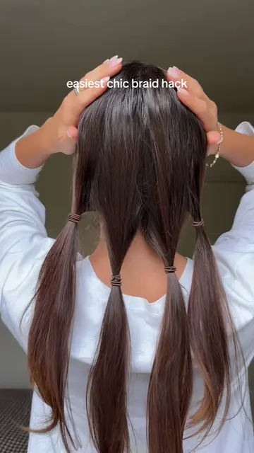 The easiest and only way I do this type of chic braid 🤍🙂‍↕️ #braidtutorial #ha