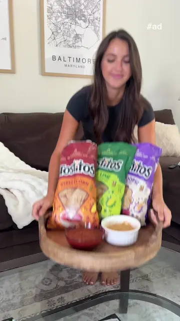 #ad Best time of the year!! 🏈🦀  Try easy crab dip recipe with @Tostitos - 8 oz