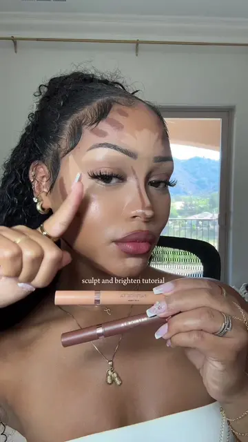 the most snatched sculpting and brightening tutorial🤎 contouring and highlighti