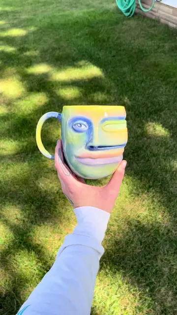 this one made me shed a real tear 🥹 #clay #ceramics #trippy #mug #fyp