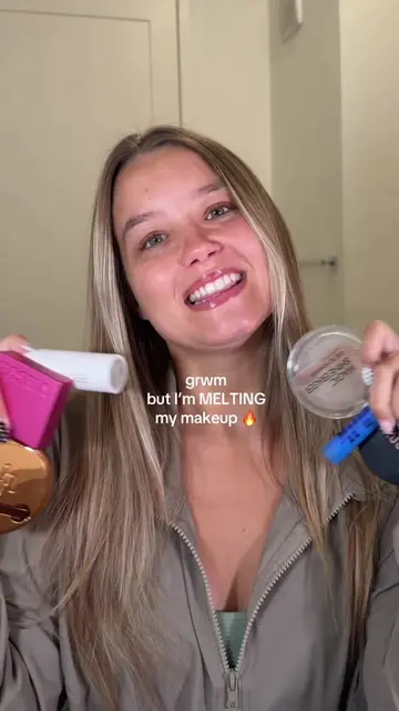 soooo melted makeup NEVER again 😅💄🔥 #makeupchallenge #meltedmakeup #grwmchall
