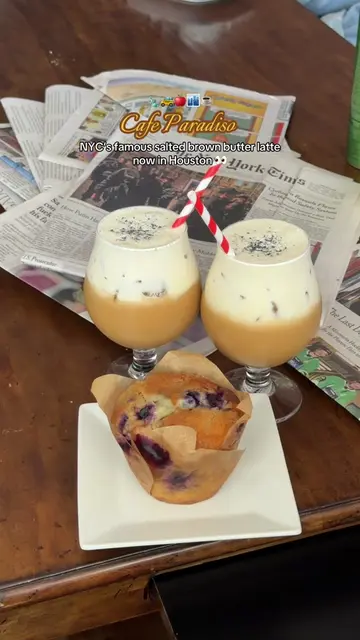 Cafe Paradiso’s viral salted brown butter latte finally has a Houston match 😭☕️
