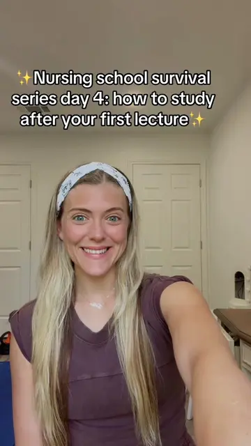 Nursing school survival series day 4: how to study after your first lecture✨ #nu