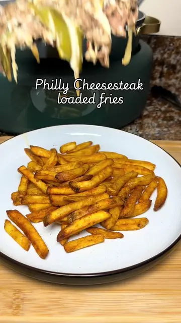Philly cheesesteak loaded fries.  - ﻿14-16 ounces of shaved/thin sliced  steak f