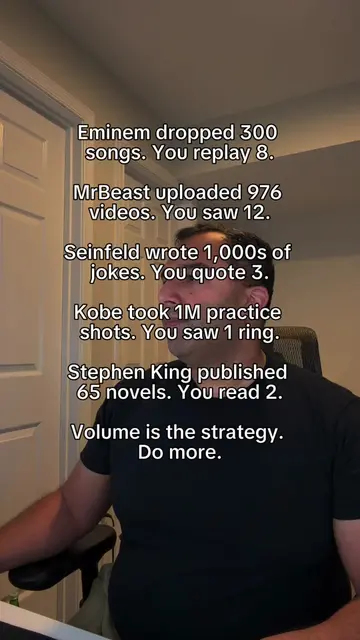 Volume is the strategy #business #consistency #success #habits #millionaire 