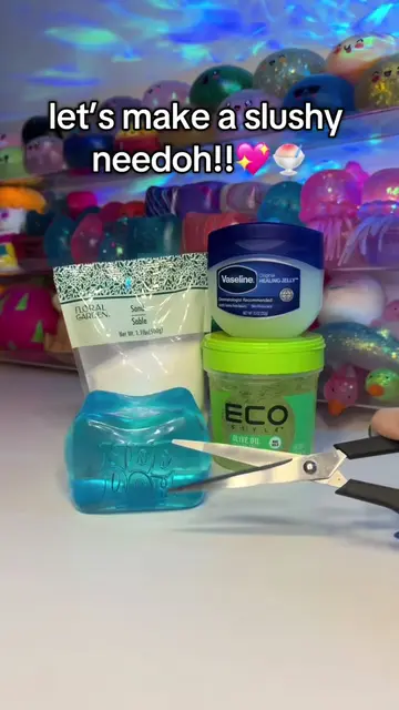 Making a slushy needoh!! #needoh #squishy #fidgettoys #asmr 
