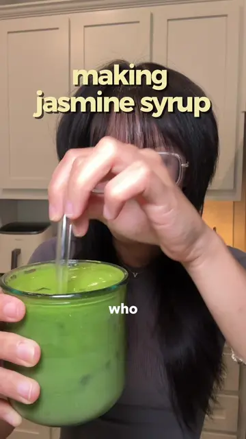exercised my free will and made jasmine syrup for my matcha at home 🍵🙂‍↔️ here