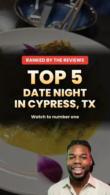 Top 5 date night spots in Cypress, Texas, ranked by real Google reviews. ❤️ Save