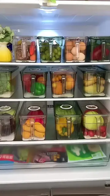 Airtight food storage containers. No odor mixing,keep your fridge tidy. #fridgeo