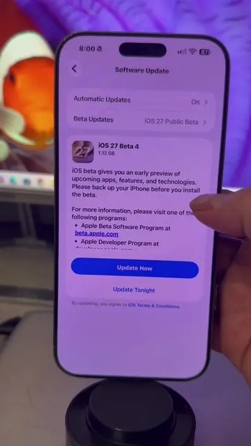Apple just released iOS 27 Public Beta 4 with bug fixes, performance improvement