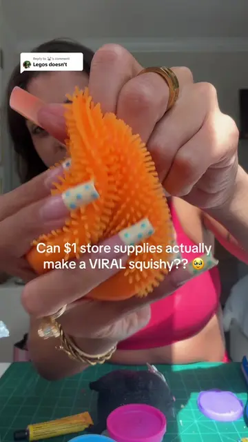 Replying to @🐻‍❄️ Can you actually make a viral squishy using ONLY dollar store