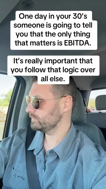 Remember folks, EBITDA… #projectmanager #pmlife #construction #EBITDA 