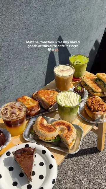 Matcha, toasties & freshly baked goods at this cute cafe in Perth 🫶🏼🍵🤍 📍Loc