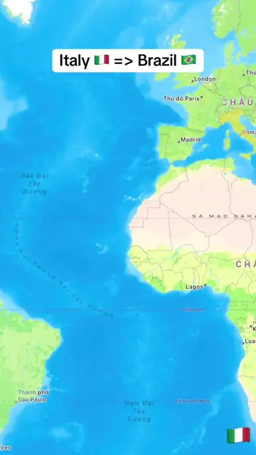 From Italy 🇮🇹 to Brazil 🇧🇷. #LearnOnTikTok #trending #viral #italy #brazil 
