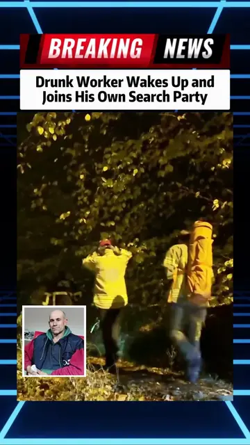 Drunk Worker Wakes Up and Joins His Own Search Party #news #constructionworker #