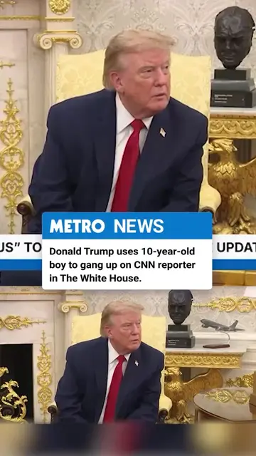 Donald Trump dragged a 10-year-old into a tense exchange with a CNN reporter. Du