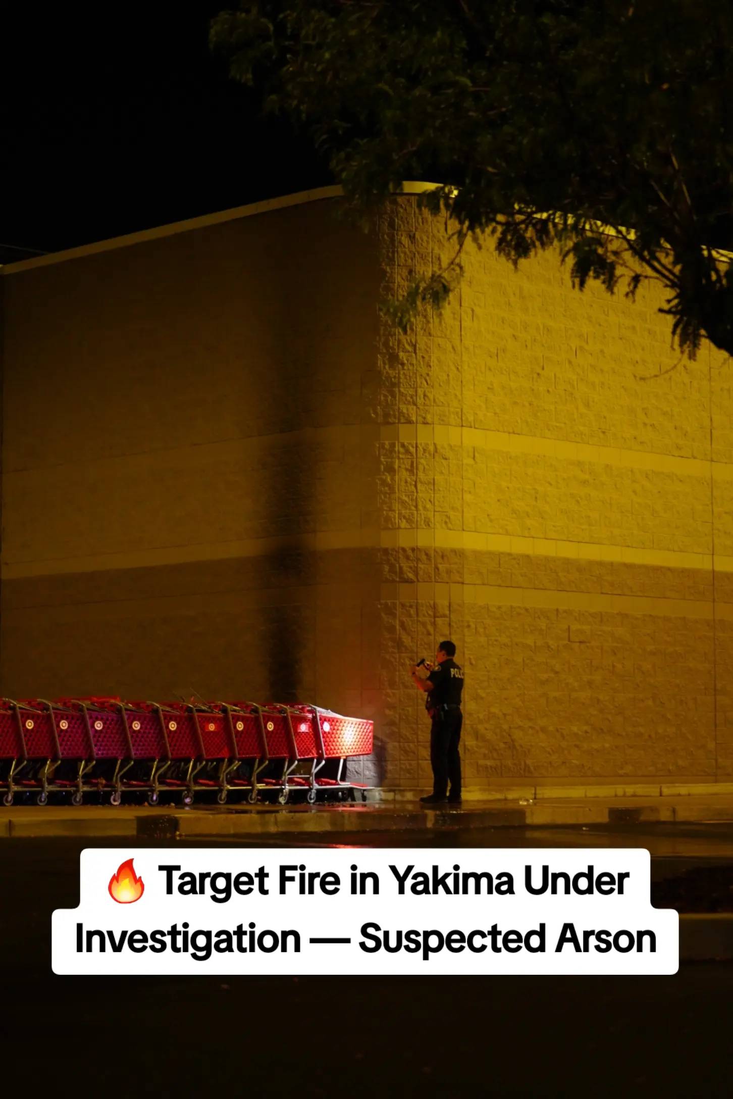 🔥 Target Fire Under Investigation in Yakima - 8/17/26  A scanner call brought c