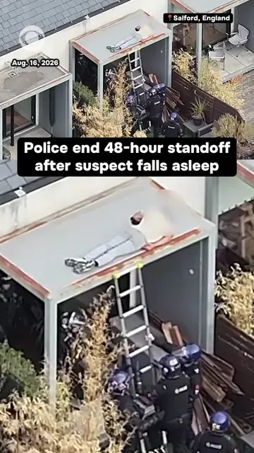 Police successfully ended a 48-hour standoff after the suspect fell asleep on a 