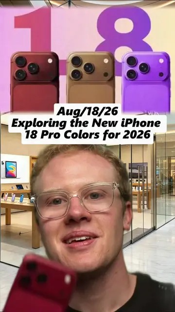 Check out the stunning new colors for the iPhone 18 Pro! 🍏 Cherry Red is toppin