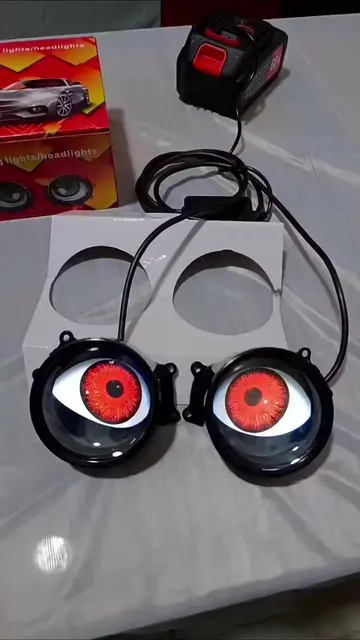 Programmable devil eyes car headlights#carlover #caraccessories #carheadlight #h