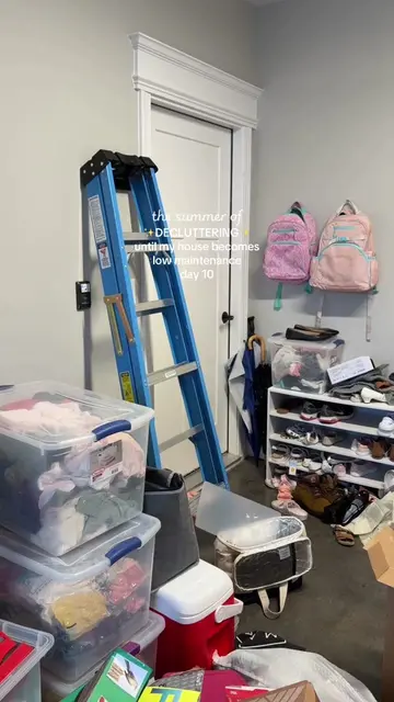 Decluttered our garage and set up a mudroom for us! Our garage needed so much he