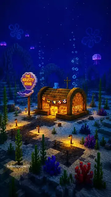 welp🫧, bikini bottom hit different at Night 🪼💤 | DOWNLOAD More live wallpaper