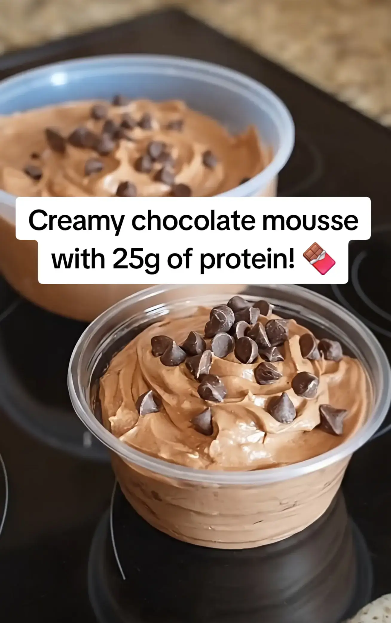 📌🚨 4-INGREDIENT HIGH-PROTEIN CHOCOLATE MOUSSE 🍫 Thick, creamy, chocolatey, an