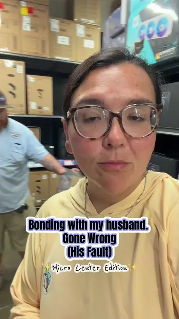Idk why he’s mad, this was his idea #pcbuild #microcenter #marriagehumor #GamerG