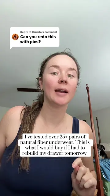 Replying to @Cruzita redo of the natural fiber underwear brands and styles I wou