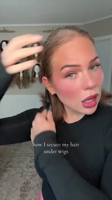 Here’s how I like to secure my hair under my wigs! You can do this a number of w