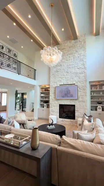 First floor tour! #customhome #livingroom #newbuild #housetour #interiordesign 