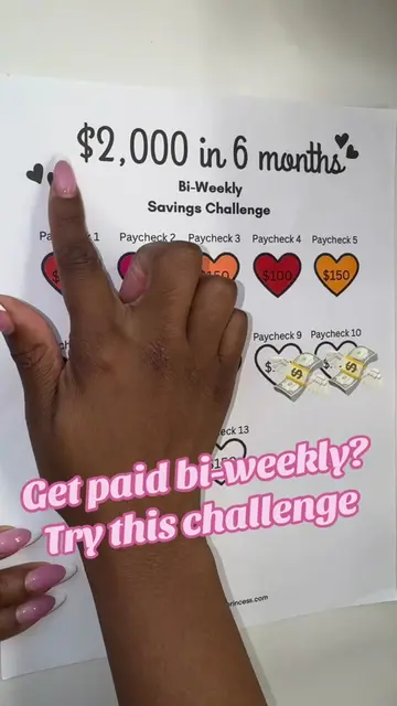 Save $2,000 in 6 months bi-weekly 💵 ✨ #savingmoney #Budgeting #moneytips #savin