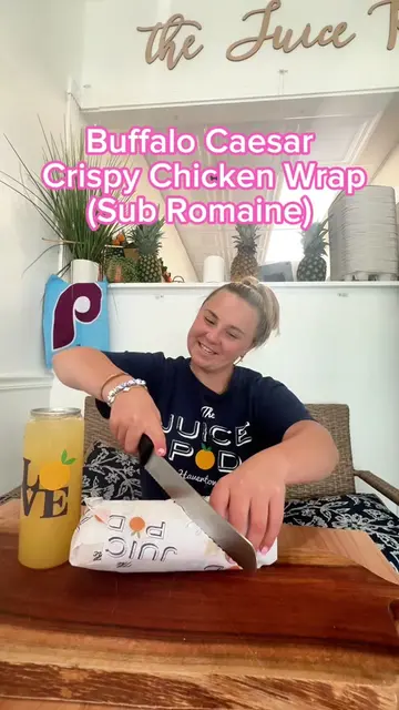 Buffalo Caesar Crispy Chicken Wrap ... sub Romaine 🥬 #wrap #buffalochicken #cae