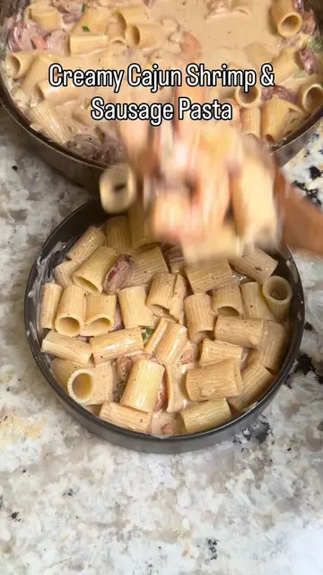 Creamy Cajun Shrimp & Sausage Pasta Share with someone who needs it Full Recipe 