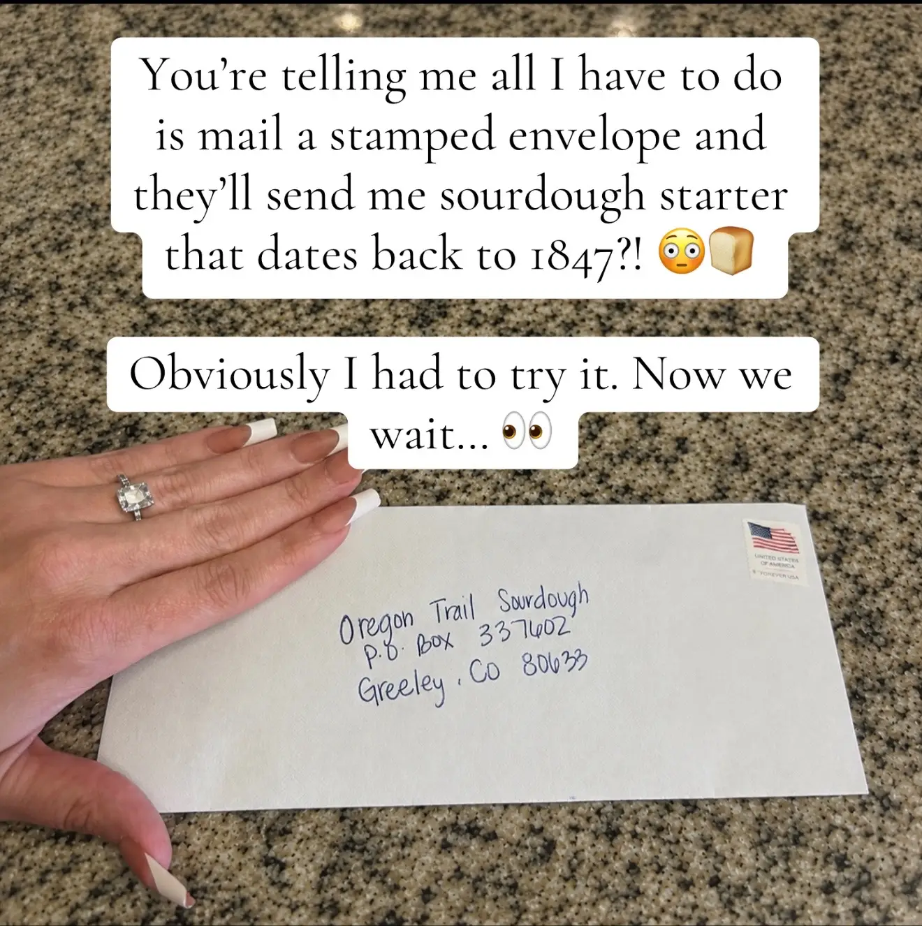 Apparently you can still get a piece of sourdough history in the mail. 🍞🤎 I ju