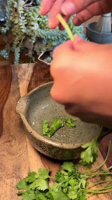 using my handmade garlic grater x herb bowl! 🌱 i recently showed the process of