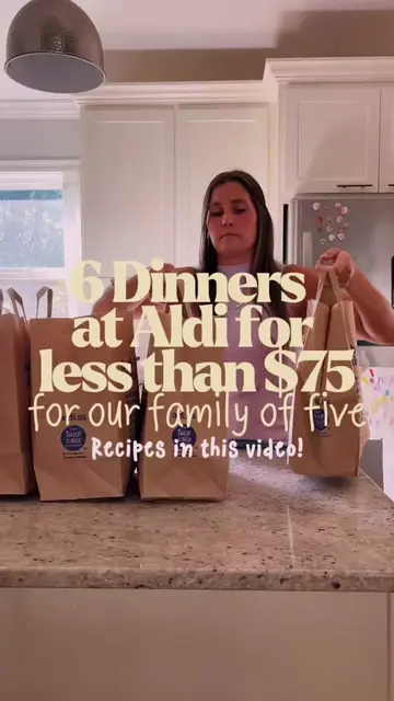 6 easy family dinners from @ALDI USA for under $75 🙌🏼  Here’s what’s on our me