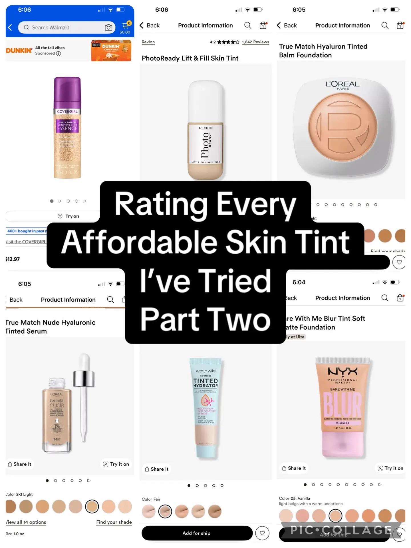 Rating Every Affordable drugstore skin tint I’ve tried Part two! #BeautyReview #