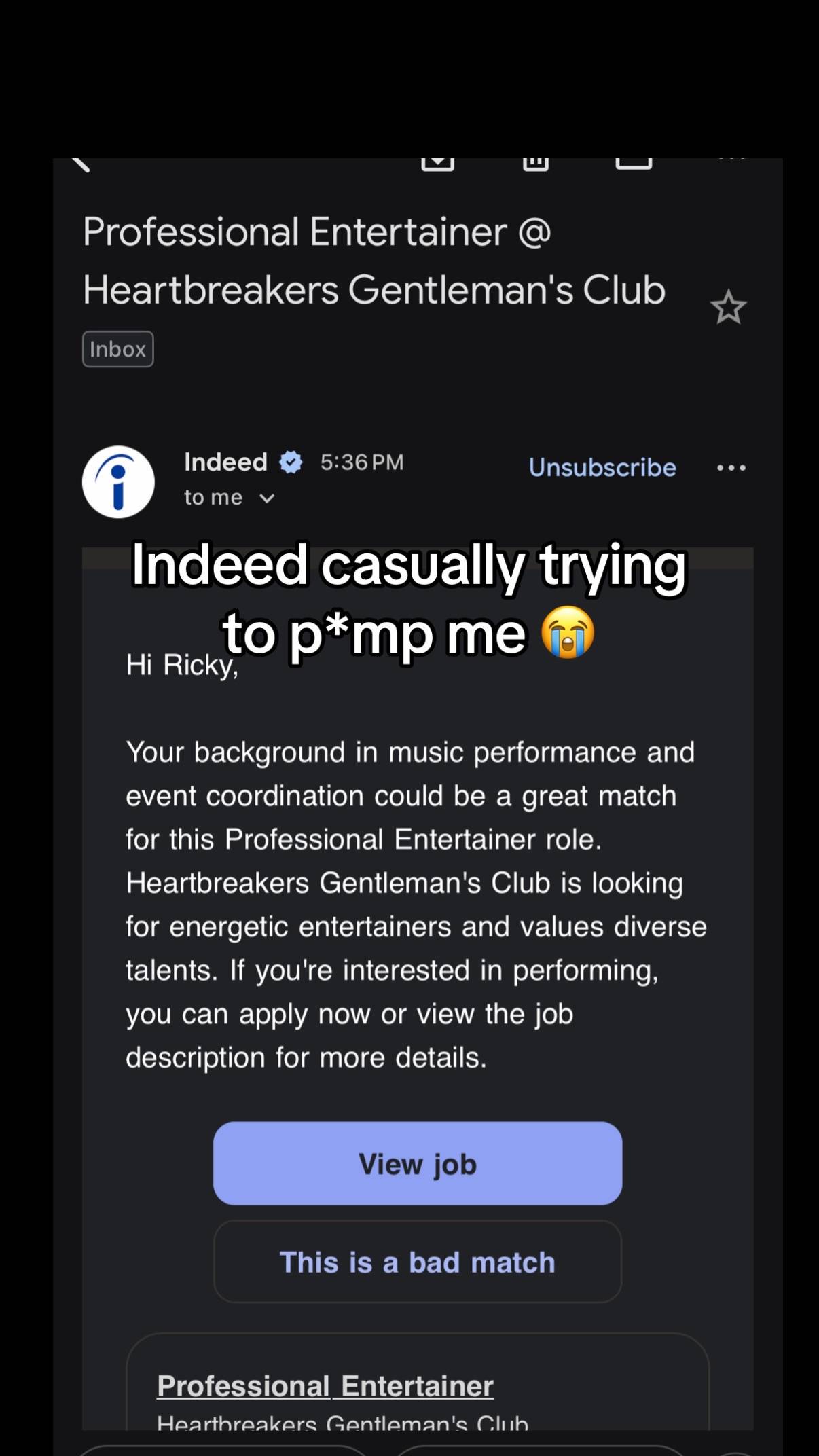 #indeed #jobsearch #employment #unemployment #entertainer