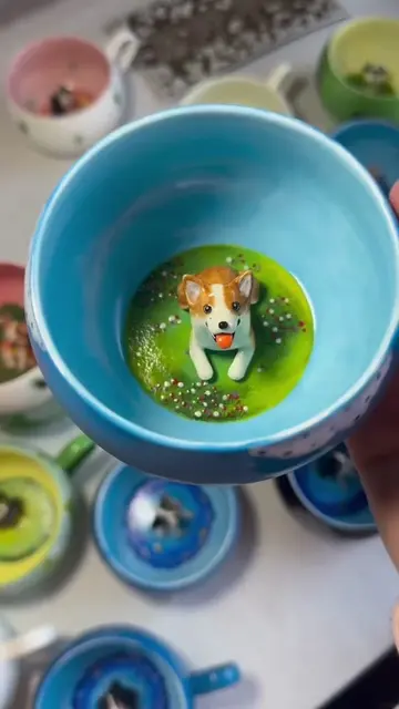 So cute 🥰 #creatorsearchinsights #handmadecraft #giftformenideas #mug #pet 