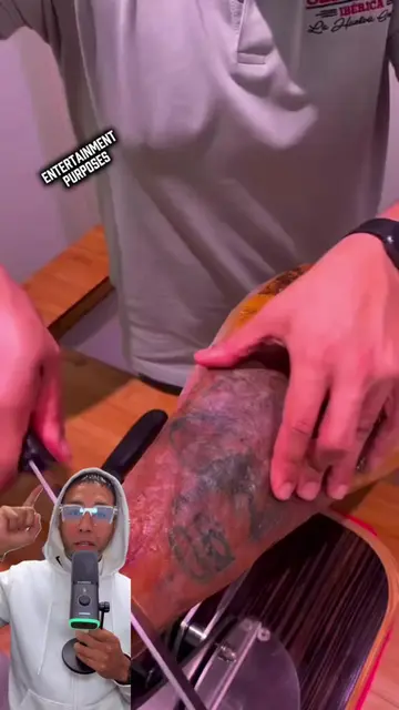 Man Cutting Meat with Tattoo #meat #steak #food #humanmeat #fyp
