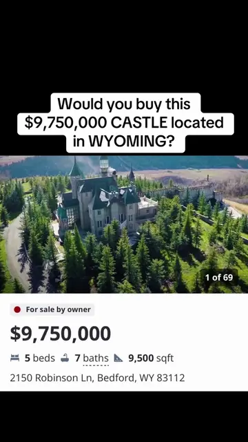 Would you buy this $9,750,000 CASTLE located in WYOMING? #castle #wyoming #buyer