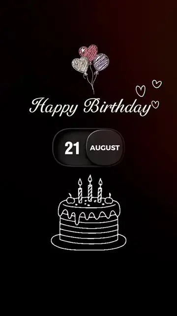 Happy Birthday 21 August Template-Just click "Capcut Anchor (try this template) 