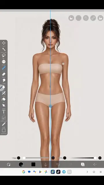 How to draw elegant dress using ibis paint x  #fyp #sketch #fashionillustration 