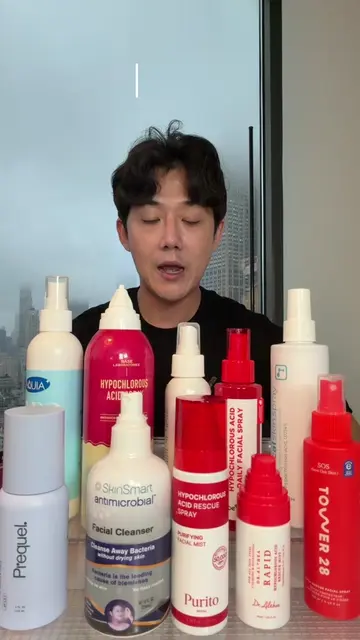 Rating Hypochlorous Acid Mists for my acne prone skin 🫧 . . . #acneproneskin #h